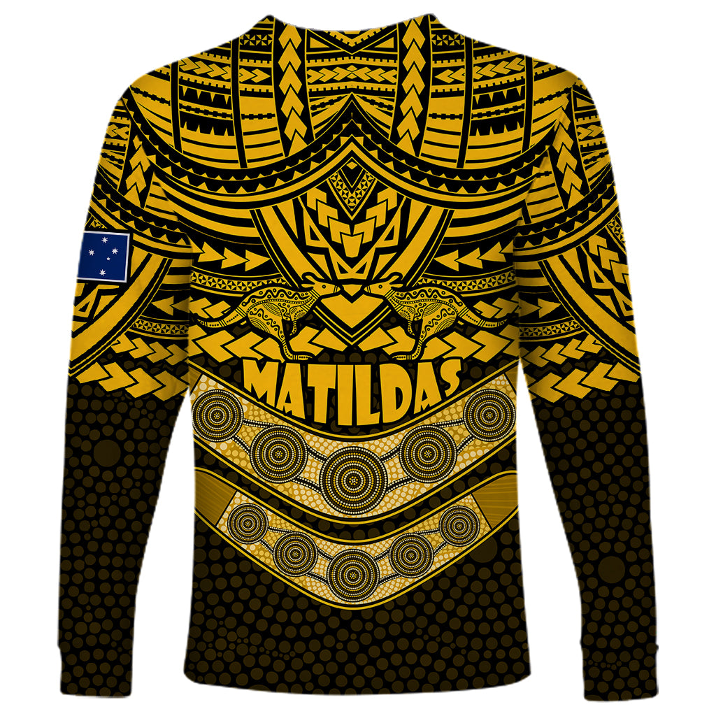 matildas-soccer-long-sleeve-shirt-polynesian-and-aboriginal-gold-vibe
