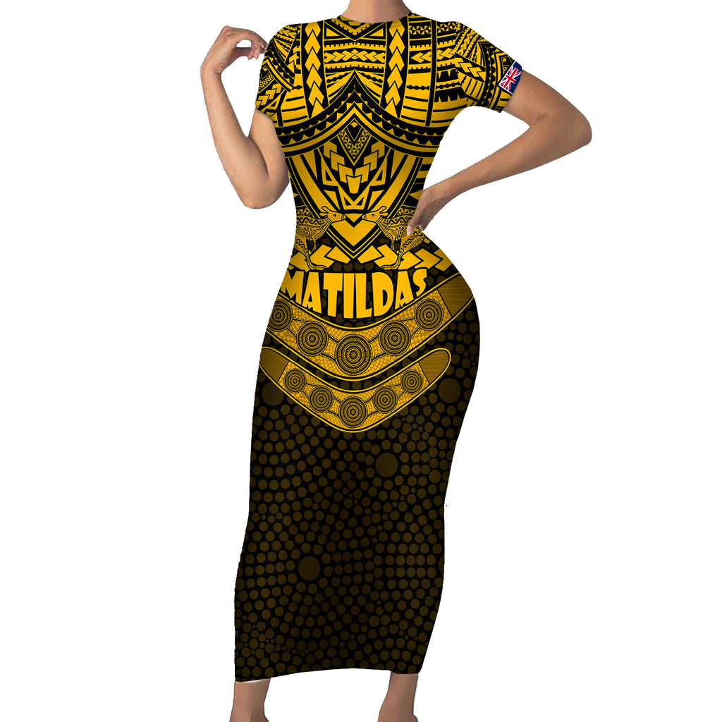 matildas-soccer-short-sleeve-bodycon-dress-polynesian-and-aboriginal-gold-vibe