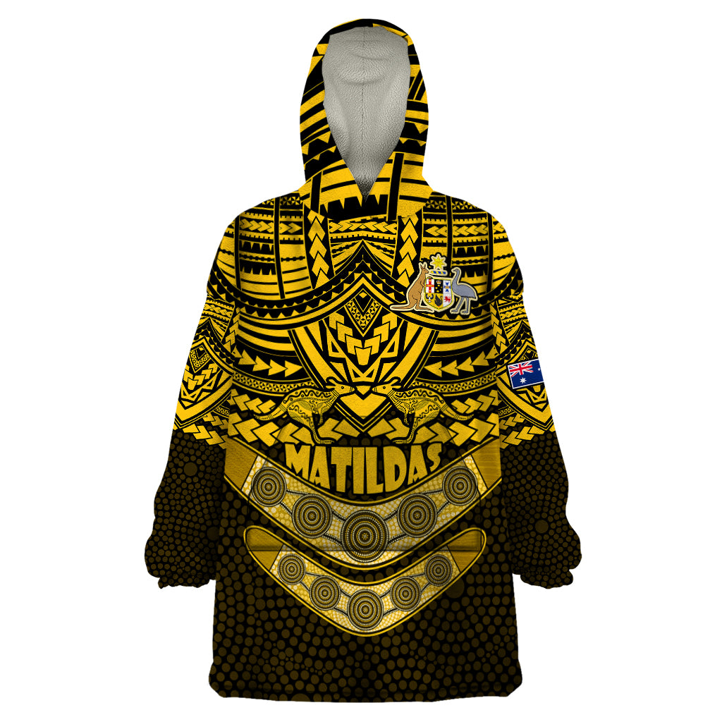 matildas-soccer-wearable-blanket-hoodie-polynesian-and-aboriginal-gold-vibe