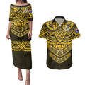 custom-matildas-soccer-couples-matching-puletasi-dress-and-hawaiian-shirt-polynesian-and-aboriginal-gold-vibe