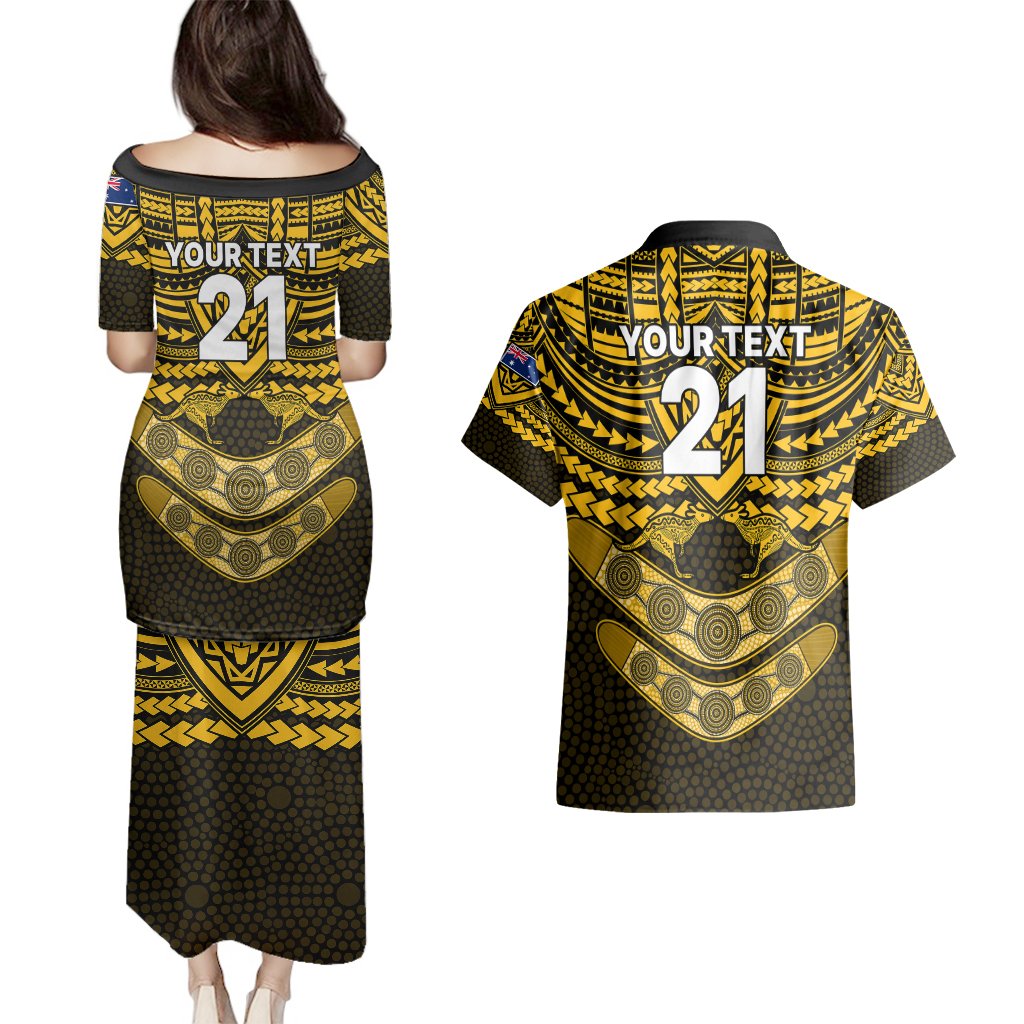 custom-matildas-soccer-couples-matching-puletasi-dress-and-hawaiian-shirt-polynesian-and-aboriginal-gold-vibe