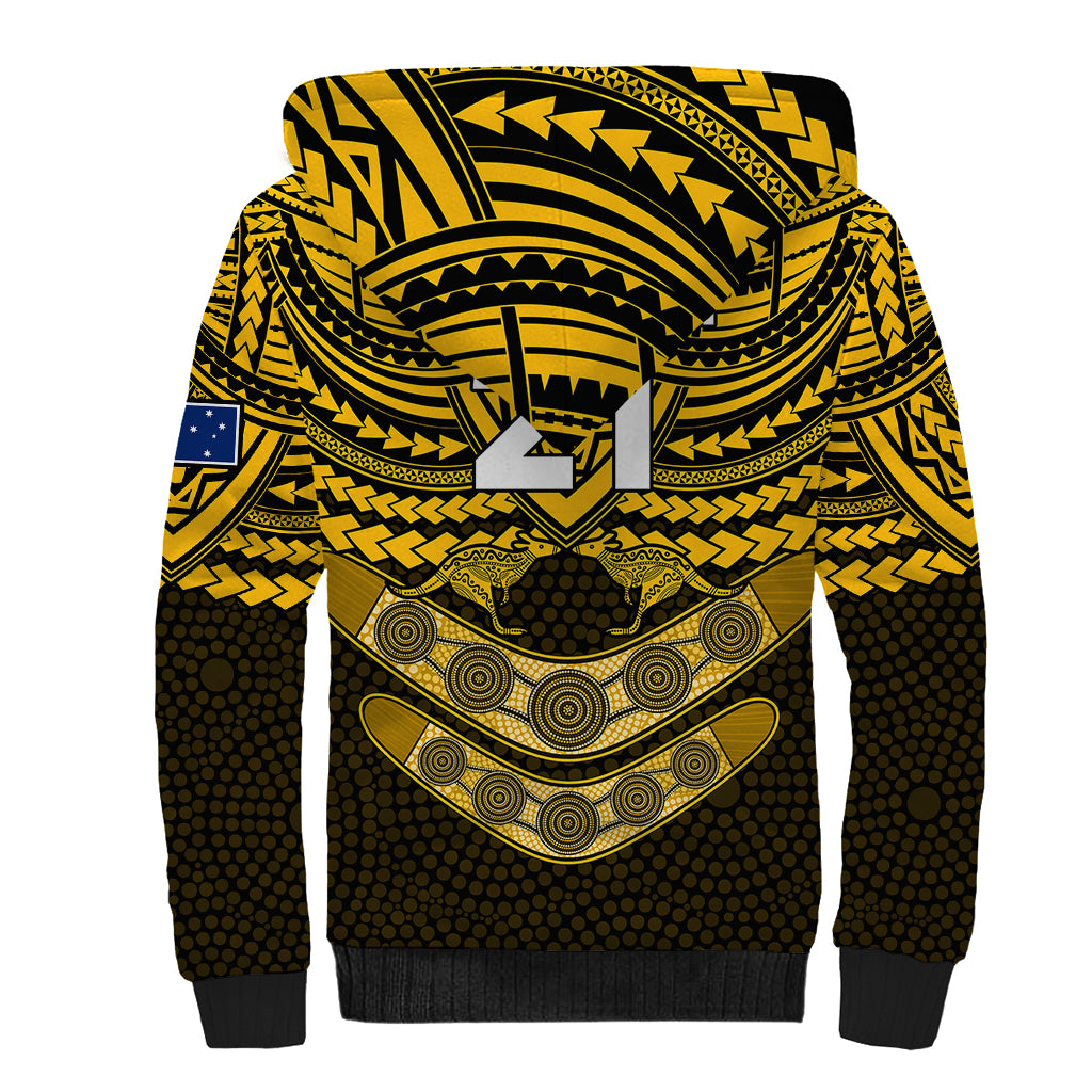 custom-matildas-soccer-sherpa-hoodie-polynesian-and-aboriginal-gold-vibe
