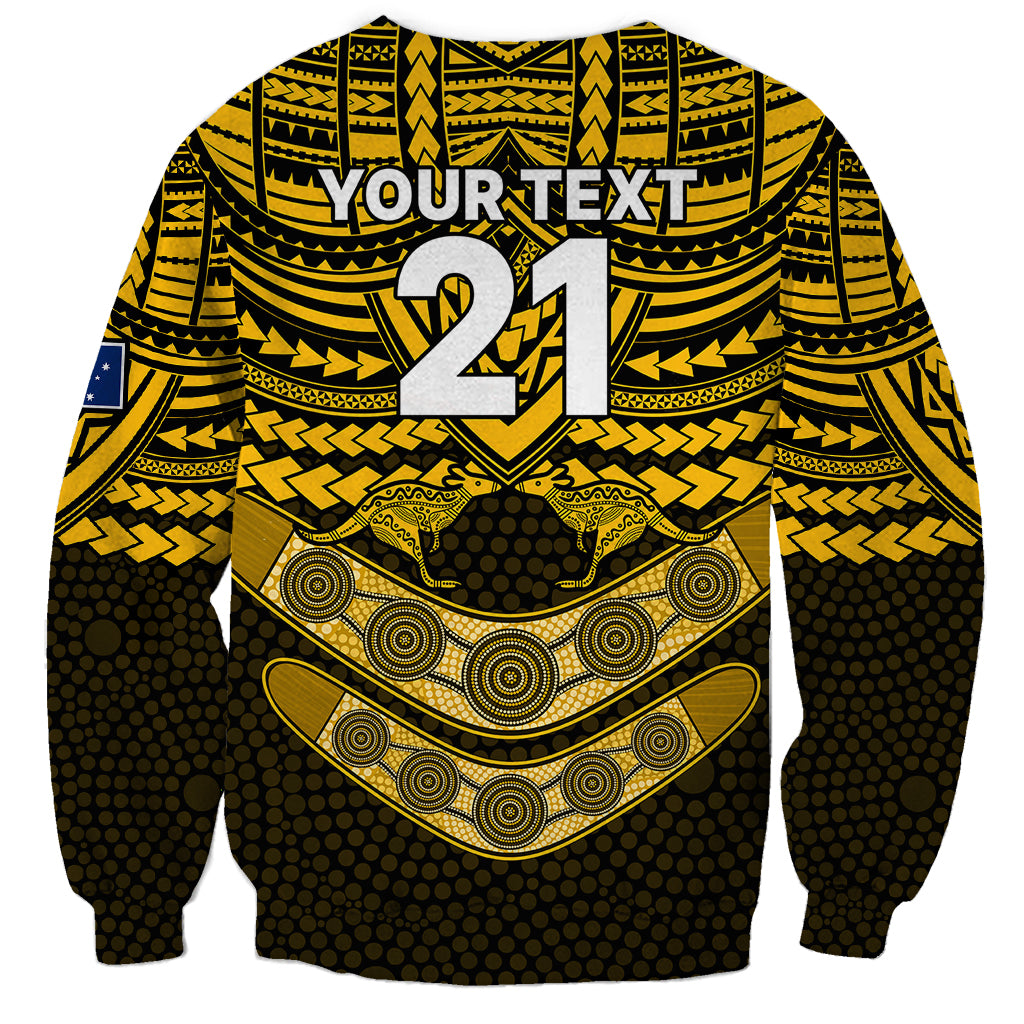 custom-matildas-soccer-sweatshirt-polynesian-and-aboriginal-gold-vibe