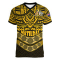 custom-matildas-soccer-women-v-neck-t-shirt-polynesian-and-aboriginal-gold-vibe