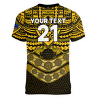 custom-matildas-soccer-women-v-neck-t-shirt-polynesian-and-aboriginal-gold-vibe