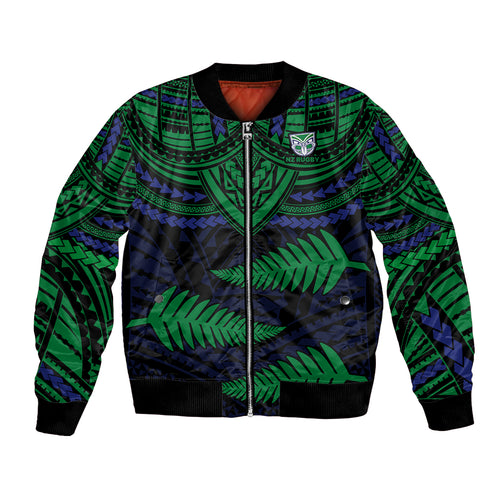 warriors-rugby-bomber-jacket-aotearoa-fern-polynesian-pattern