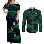 warriors-rugby-couples-matching-off-shoulder-maxi-dress-and-long-sleeve-button-shirts-aotearoa-fern-polynesian-pattern