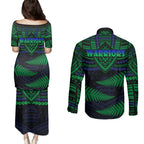 warriors-rugby-couples-matching-puletasi-dress-and-long-sleeve-button-shirts-aotearoa-fern-polynesian-pattern