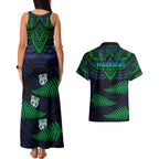 warriors-rugby-couples-matching-tank-maxi-dress-and-hawaiian-shirt-aotearoa-fern-polynesian-pattern