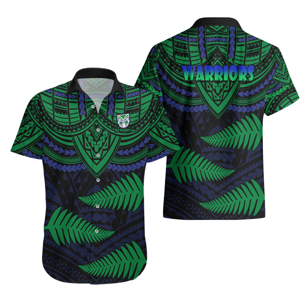 warriors-rugby-hawaiian-shirt-aotearoa-fern-polynesian-pattern