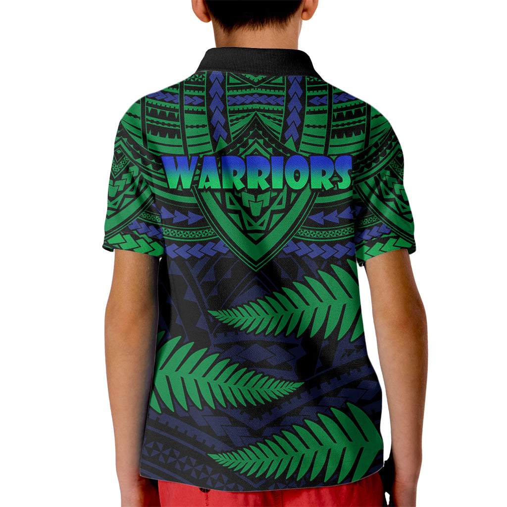 warriors-rugby-kid-polo-shirt-aotearoa-fern-polynesian-pattern