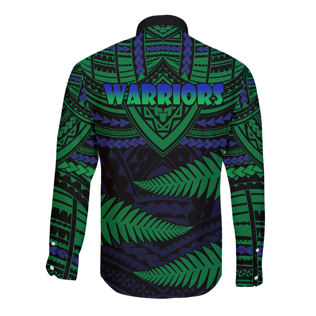 warriors-rugby-long-sleeve-button-shirt-aotearoa-fern-polynesian-pattern