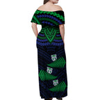 warriors-rugby-off-shoulder-maxi-dress-aotearoa-fern-polynesian-pattern