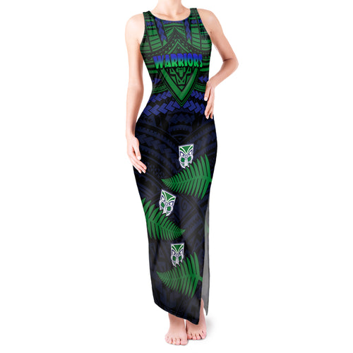warriors-rugby-tank-maxi-dress-aotearoa-fern-polynesian-pattern