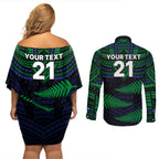 custom-warriors-rugby-couples-matching-off-shoulder-short-dress-and-long-sleeve-button-shirts-aotearoa-fern-polynesian-pattern