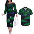 custom-warriors-rugby-couples-matching-off-the-shoulder-long-sleeve-dress-and-hawaiian-shirt-aotearoa-fern-polynesian-pattern