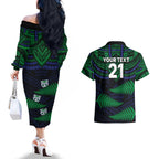custom-warriors-rugby-couples-matching-off-the-shoulder-long-sleeve-dress-and-hawaiian-shirt-aotearoa-fern-polynesian-pattern