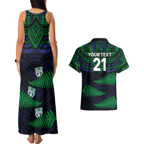 custom-warriors-rugby-couples-matching-tank-maxi-dress-and-hawaiian-shirt-aotearoa-fern-polynesian-pattern