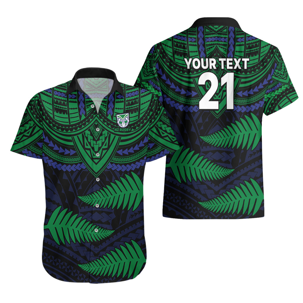 custom-warriors-rugby-hawaiian-shirt-aotearoa-fern-polynesian-pattern