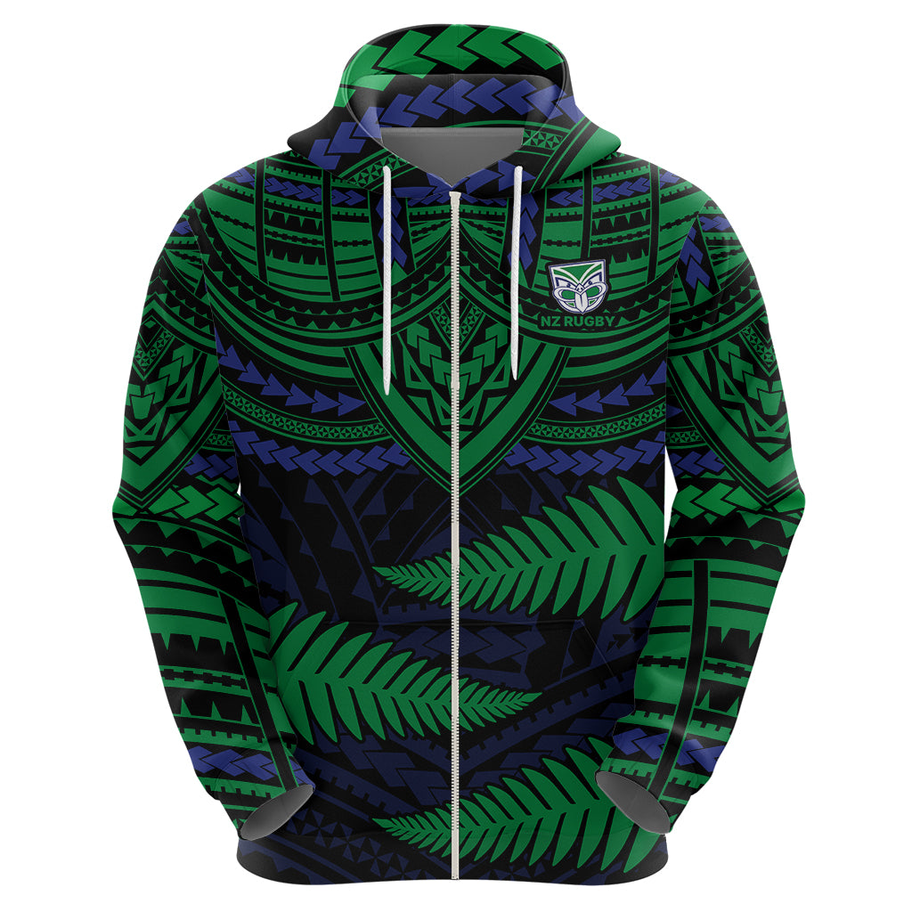 custom-warriors-rugby-hoodie-aotearoa-fern-polynesian-pattern