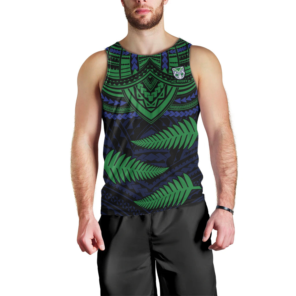 custom-warriors-rugby-men-tank-top-aotearoa-fern-polynesian-pattern