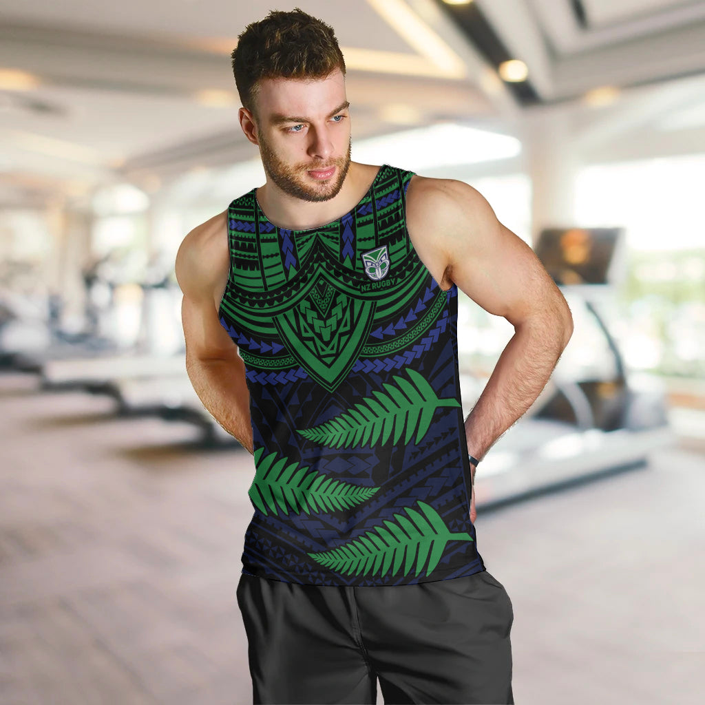 custom-warriors-rugby-men-tank-top-aotearoa-fern-polynesian-pattern