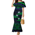 custom-warriors-rugby-mermaid-dress-aotearoa-fern-polynesian-pattern
