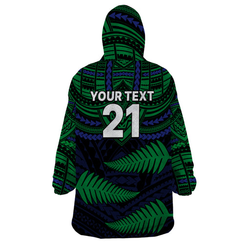 custom-warriors-rugby-wearable-blanket-hoodie-aotearoa-fern-polynesian-pattern