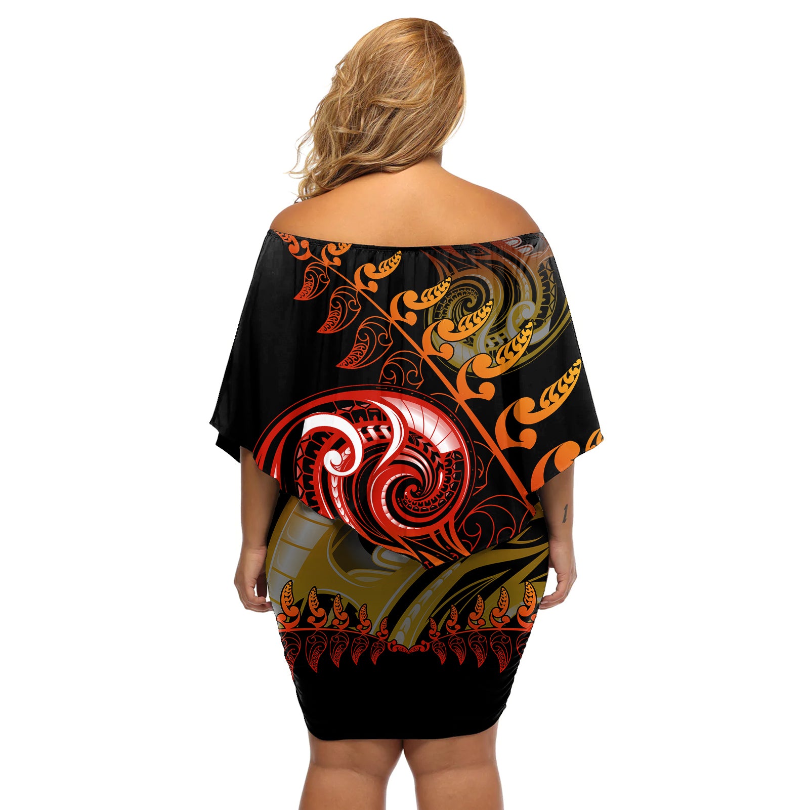 new-zealand-off-shoulder-short-dress-aotearoa-hei-tiki-maori-fern-tattoo-arty