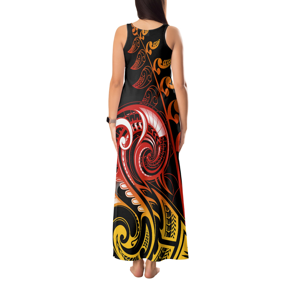 new-zealand-tank-maxi-dress-aotearoa-hei-tiki-maori-fern-tattoo-arty