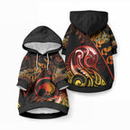 New Zealand Pet Hoodie Aotearoa Kiwi Bird Maori Fern Tattoo Arty