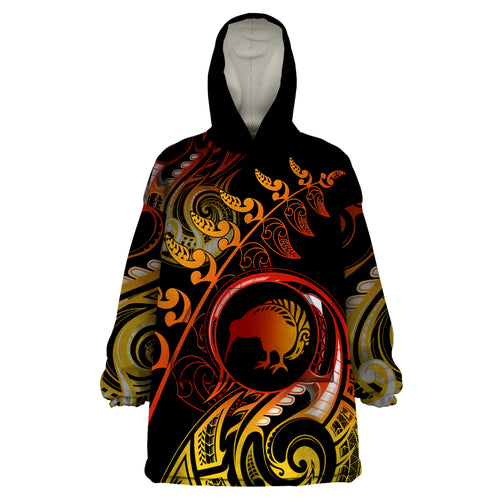 new-zealand-wearable-blanket-hoodie-aotearoa-kiwi-bird-maori-fern-tattoo-arty