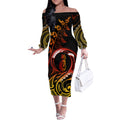 new-zealand-off-the-shoulder-long-sleeve-dress-aotearoa-manaia-maori-fern-tattoo-arty