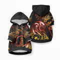 New Zealand Pet Hoodie Aotearoa Manaia Maori Fern Tattoo Arty