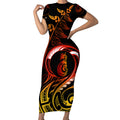 new-zealand-short-sleeve-bodycon-dress-aotearoa-manaia-maori-fern-tattoo-arty