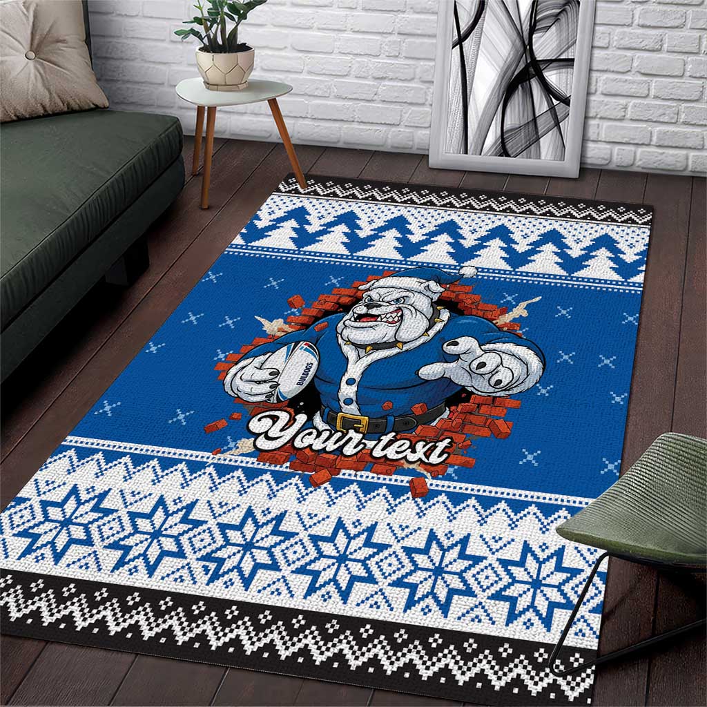 Angry Santa Bulldog Personalized Area Rug Christmas Rugby League Spirit - Aussie Hoodie