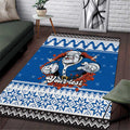 Angry Santa Bulldog Personalized Area Rug Christmas Rugby League Spirit - Aussie Hoodie