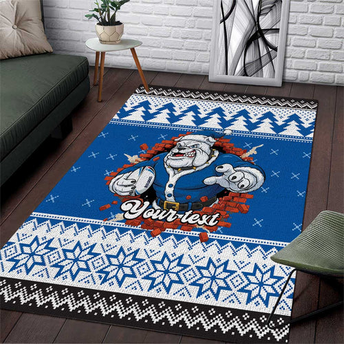 Angry Santa Bulldog Personalized Area Rug Christmas Rugby League Spirit - Aussie Hoodie