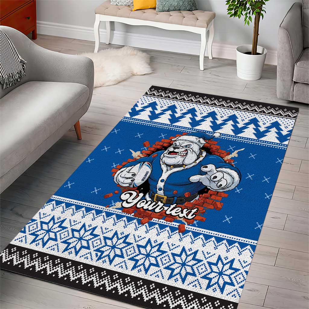 Angry Santa Bulldog Personalized Area Rug Christmas Rugby League Spirit - Aussie Hoodie