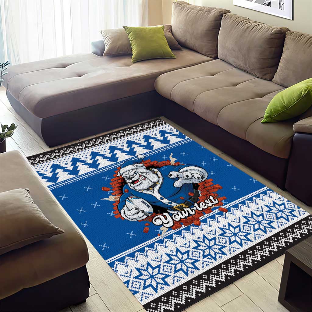Angry Santa Bulldog Personalized Area Rug Christmas Rugby League Spirit - Aussie Hoodie