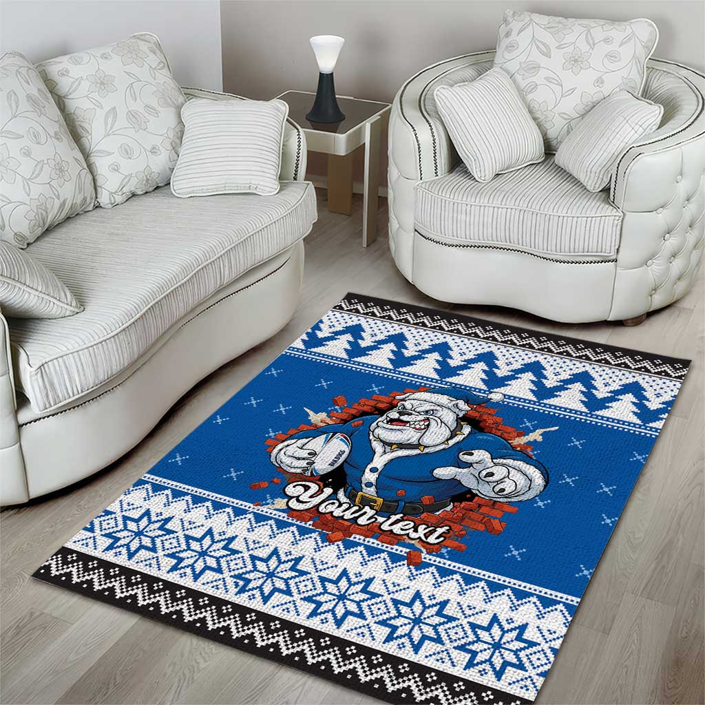 Angry Santa Bulldog Personalized Area Rug Christmas Rugby League Spirit - Aussie Hoodie