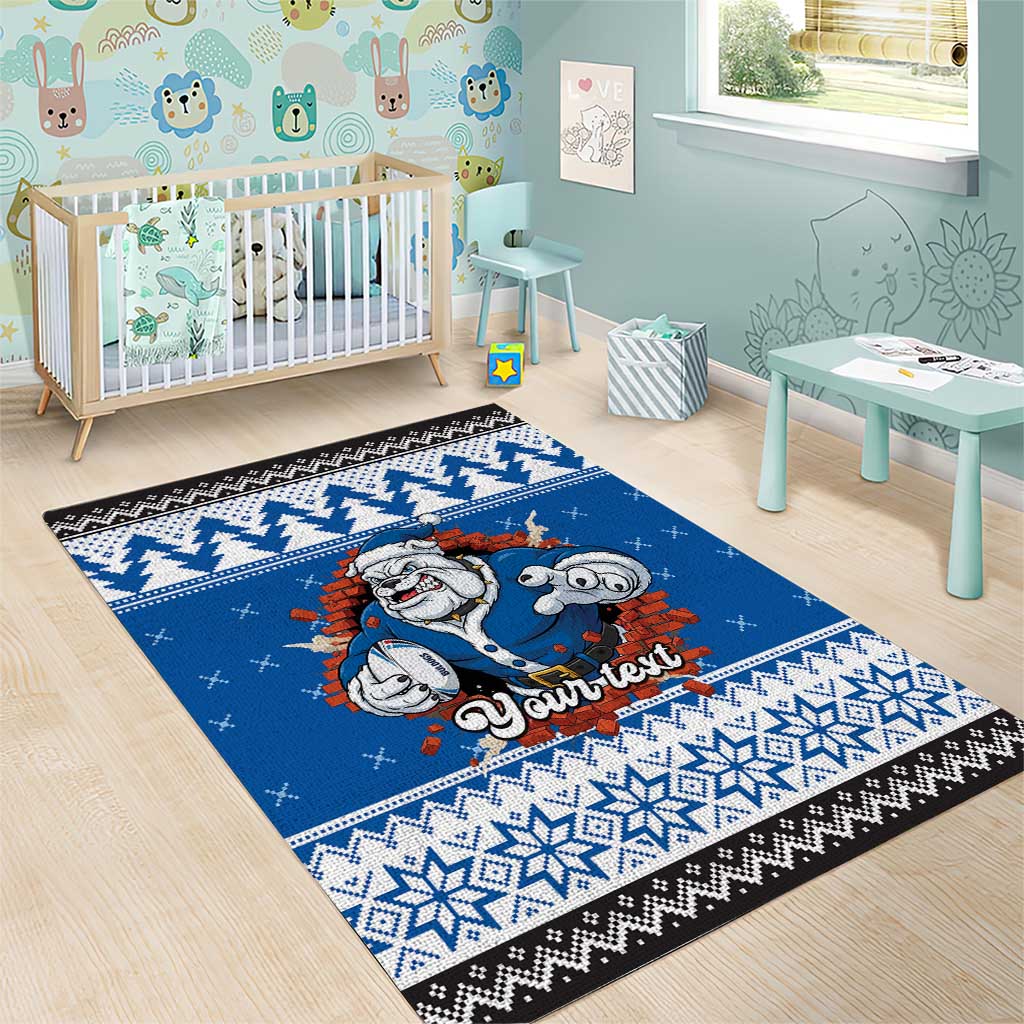 Angry Santa Bulldog Personalized Area Rug Christmas Rugby League Spirit - Aussie Hoodie