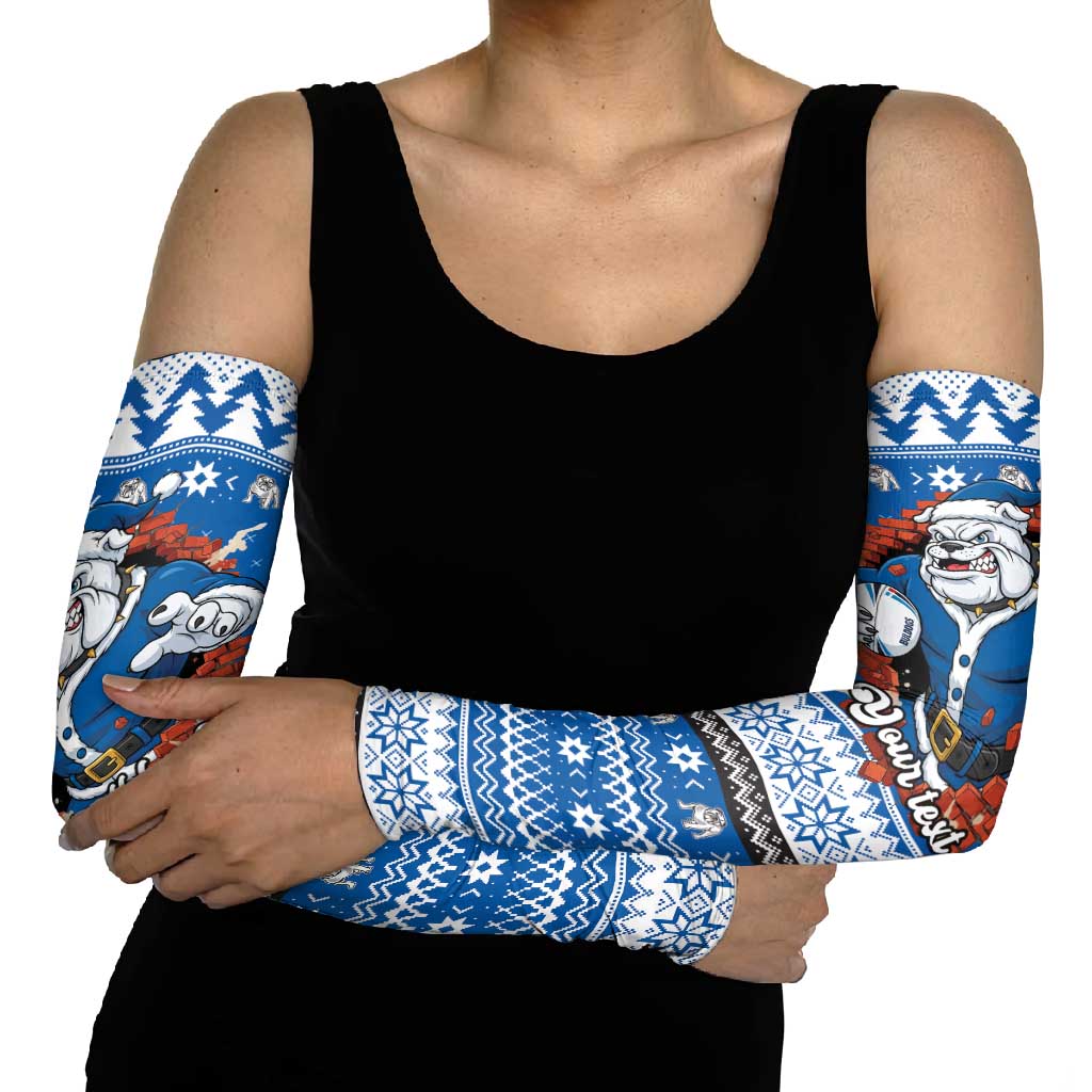 Angry Santa Bulldog Personalized Arm Sleeves Christmas Rugby League Spirit - Aussie Hoodie