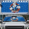 Angry Santa Bulldog Personalized Auto Sun Shade Christmas Rugby League Spirit - Aussie Hoodie