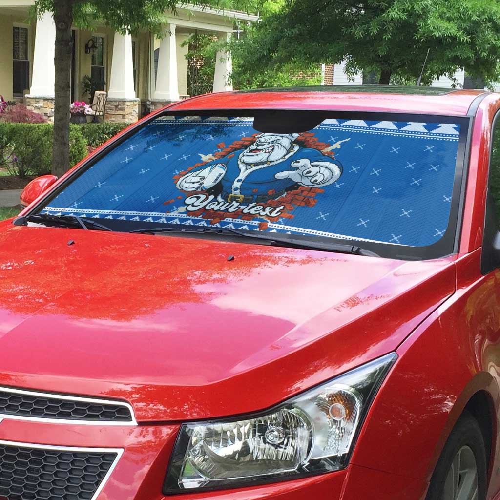 Angry Santa Bulldog Personalized Auto Sun Shade Christmas Rugby League Spirit - Aussie Hoodie