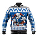 Angry Santa Bulldog Personalized Baseball Jacket Christmas Rugby League Spirit - Aussie Hoodie