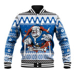Angry Santa Bulldog Personalized Baseball Jacket Christmas Rugby League Spirit - Aussie Hoodie