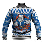 Angry Santa Bulldog Personalized Baseball Jacket Christmas Rugby League Spirit - Aussie Hoodie