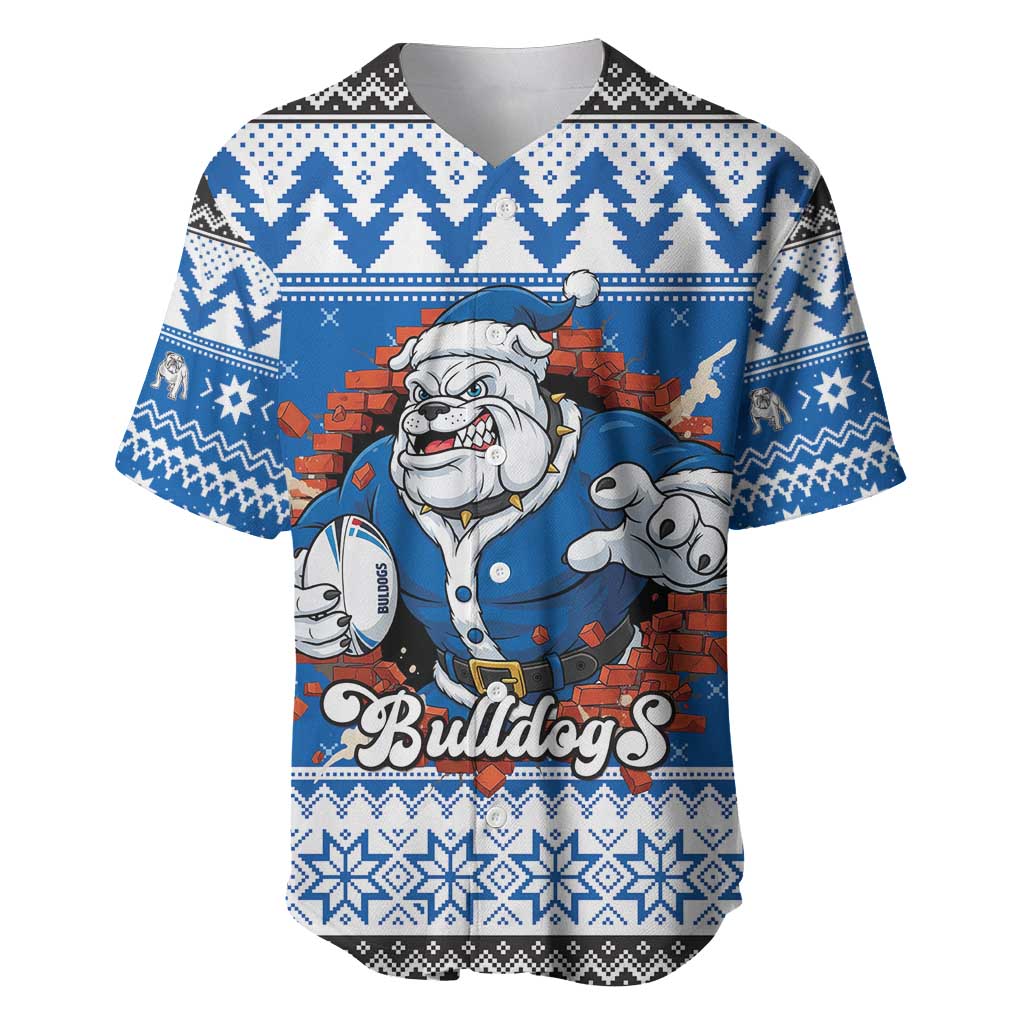 Angry Santa Bulldog Personalized Baseball Jersey Christmas Rugby League Spirit - Aussie Hoodie