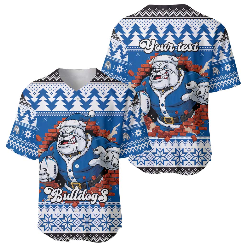 Angry Santa Bulldog Personalized Baseball Jersey Christmas Rugby League Spirit - Aussie Hoodie